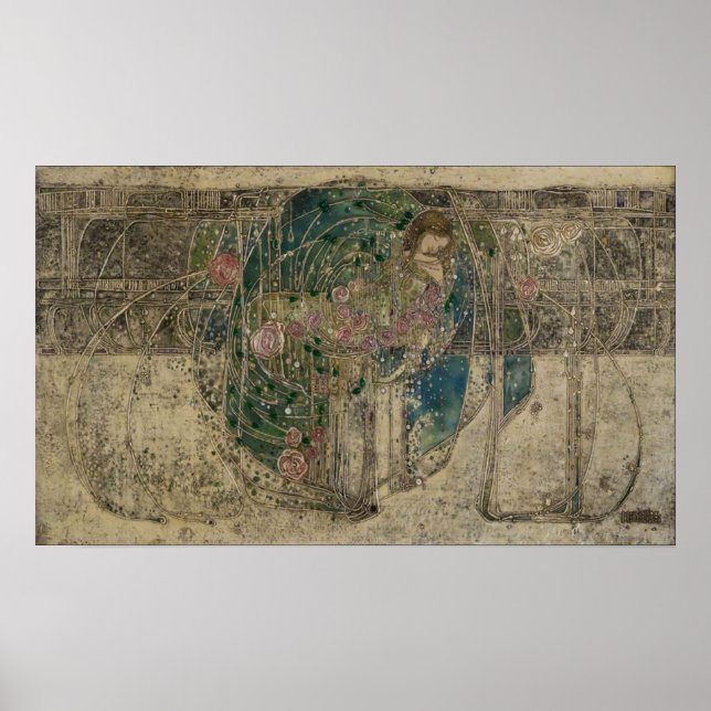 Poster Margaret Macdonald A Princesa Dormente Glasgow (Frente)