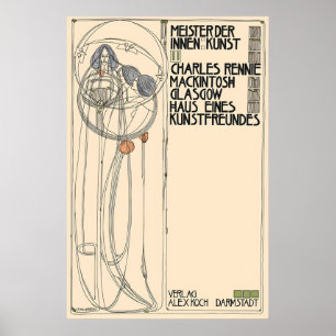 Poster Margaret Macdonald Mackintosh Escola de Glasgow
