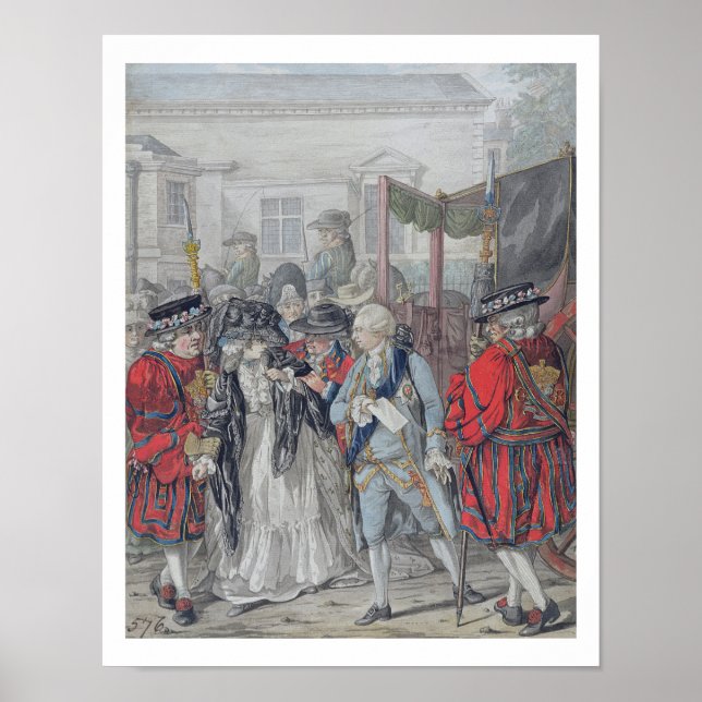 Poster Margaret Nicholson tentando assassinar seu M (Frente)