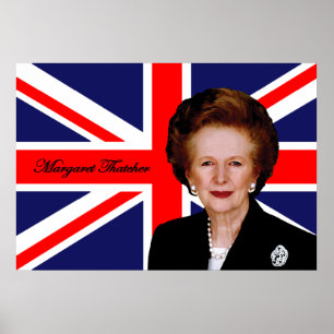 Poster Margaret Thatcher - Bandeira Britânica