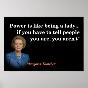 Poster Margaret Thatcher Cita O Poder