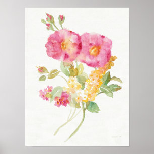 Póster Margarida branca no azul