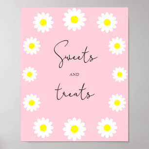 Poster Margarida de flores silvestres - doces e doces de