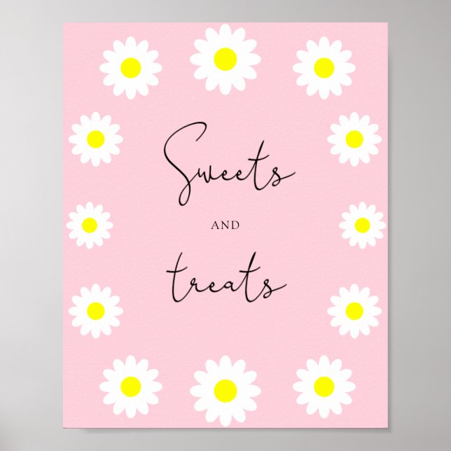 Poster Margarida de flores silvestres - doces e doces de  (Frente)