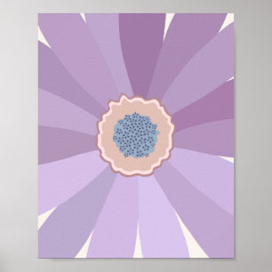 Poster Margarida Floral Roxa