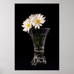 Póster Margaridas brancas no vaso