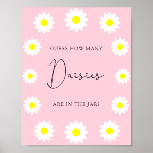 Poster Margaridas Flores Silvestres - Adivinhe quantas ma