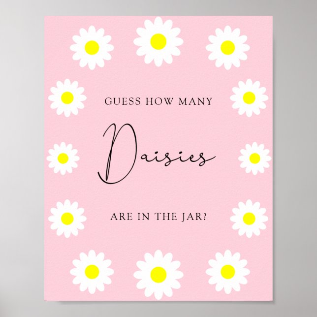 Poster Margaridas Flores Silvestres - Adivinhe quantas ma (Frente)