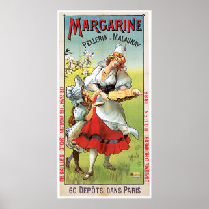 Póster Margarine Vintage Comida e Arte