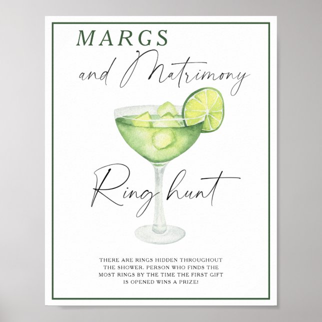 Poster Margarita chá de panela Ring caça (Frente)