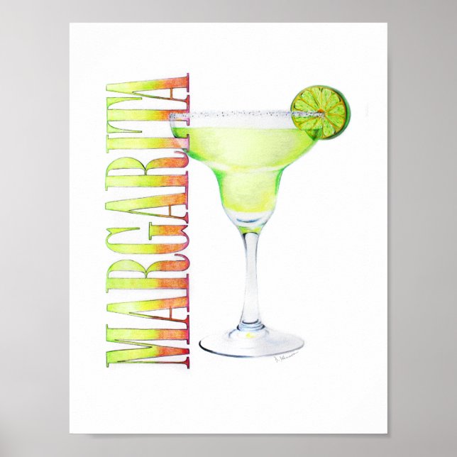 Póster Margarita Colorida Lápis (Frente)