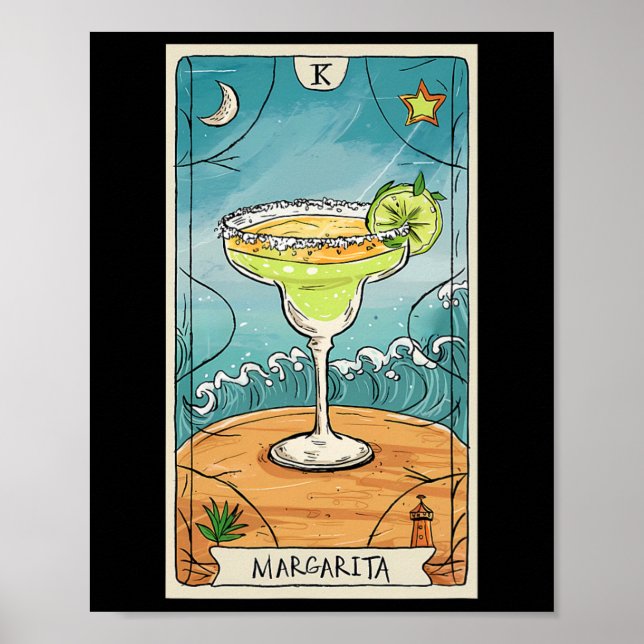 Poster Margarita Tarot Card Cinco de Mayo Party (Frente)