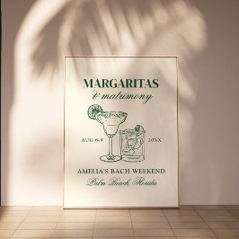 Poster Margaritas e Matrimony Bachelorette Weekend