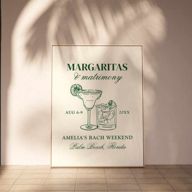 Poster Margaritas e Matrimony Bachelorette Weekend (Criador carregado)