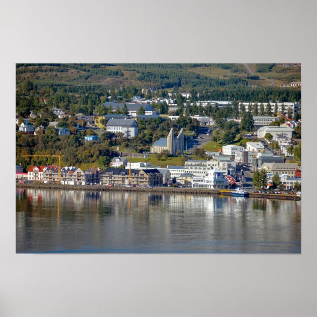 Poster Margem de Akureyri, Islândia (Frente)