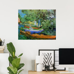 Poster Margem do Oise em Auvers por Vincent van Gogh