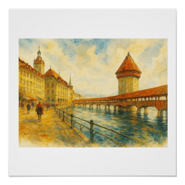Póster Margem do Rio Lucerna,  (Frente)