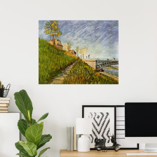 Poster Margens do Sena, Pont de Clichy por Vincent van Go