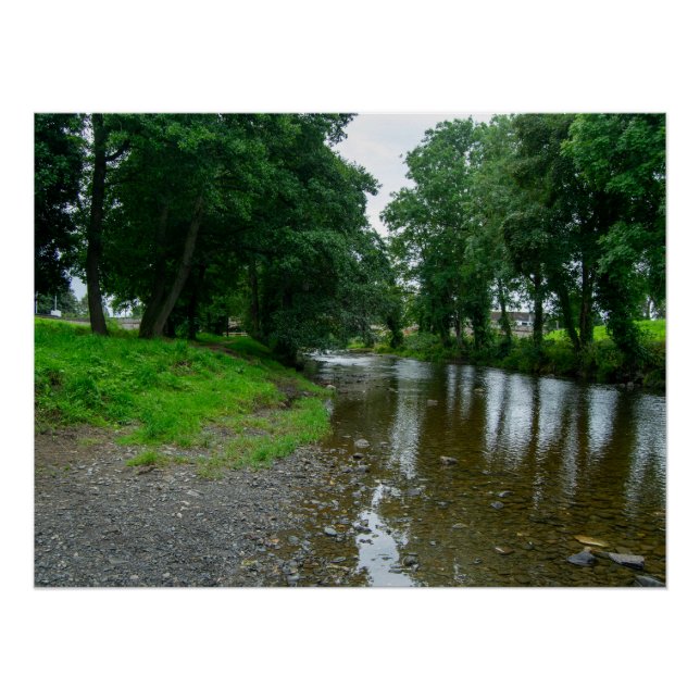 Póster Margens Pacíficas do Rio Elwy em St. Asaph (Frente)