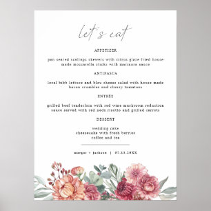 Poster MARGOT Dusty Rosa Blush Floral Boho Garden Me