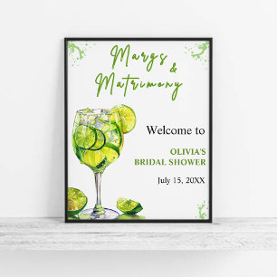 Poster Margs & Martrimony Cocktail Chá de panela Bem-vind