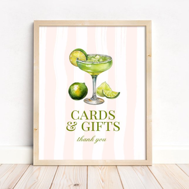 Poster Margs & Matrimony Margarita Bridal Shower Sign (Criador carregado)
