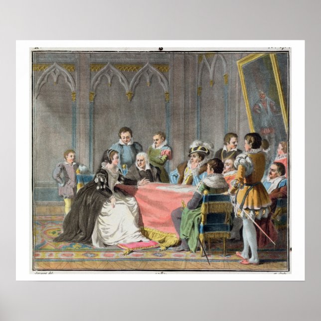 Poster Marguerite de Valois (1553-1615) em frente ao S (Frente)