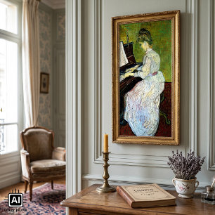 Póster Marguerite Gachet ao Piano por Vincent van Gogh