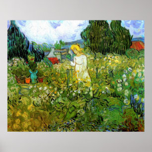 Póster Marguerite Gachet em Jardim por Vincent van Gogh