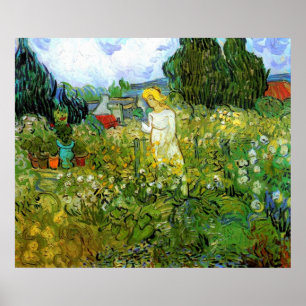 Póster Marguerite Gachet no Jardim por Vincent van Gogh