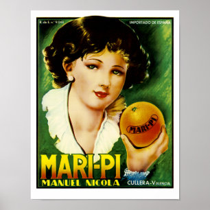 Póster Mari Pi Orange