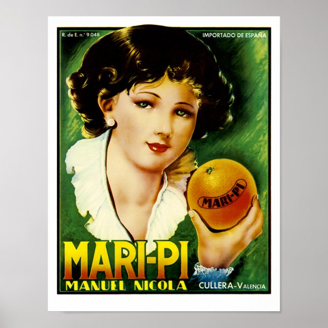 Póster Mari Pi Orange (Frente)