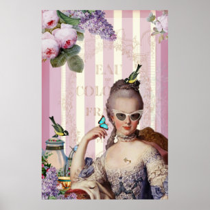 Poster Maria Antonieta em óculos de sol alados