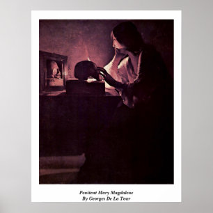 Póster Maria Madalena do penitente por Georges de La Tour