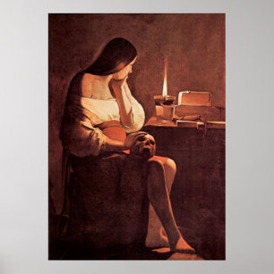 Poster Maria Madalena por Georges de La Tour