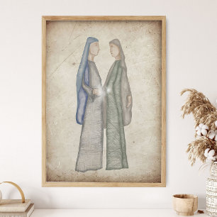 Poster Maria visita a Arte de Parede das Escrituras de El