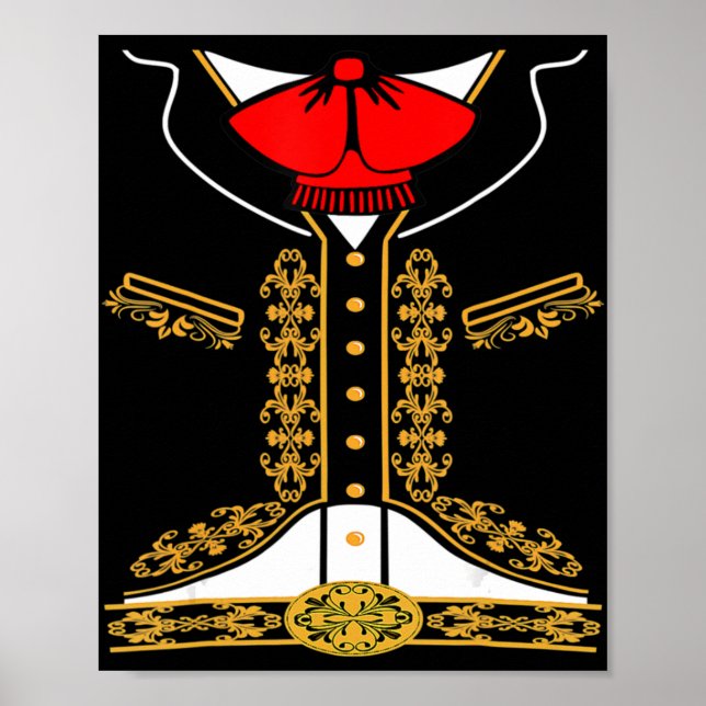 Poster Mariachi Charro Costume Mexicano Para Cinco De May (Frente)