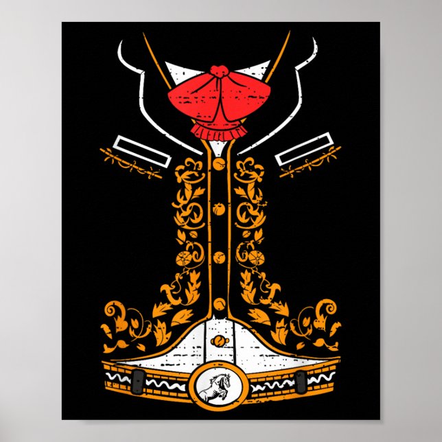 Poster Mariachi Cinco De Mayo Costume Charro Cele (Frente)