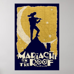 Poster Mariachi no telhado