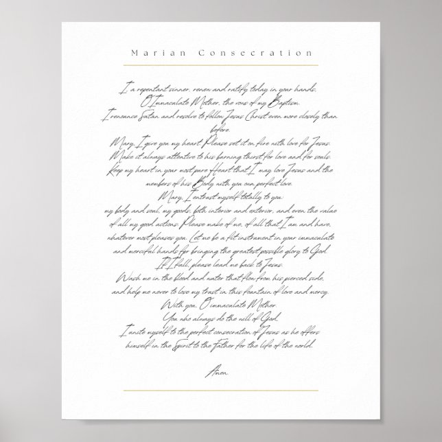 Poster Marian Consecration (Frente)