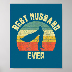 Poster Marido Antigo Sempre Super-herói Ilustração Divert