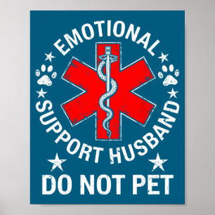 Poster Marido de Apoio Emocional Não Suporte à Conscienti