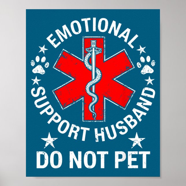Poster Marido de Apoio Emocional Não Suporte à Conscienti (Frente)