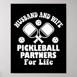 Poster Marido E Parceiros Esposos De Pickleball Para Fofo