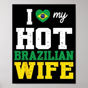 Poster Marido Eu Amo Minha Esposa Quente Brasileira Casad