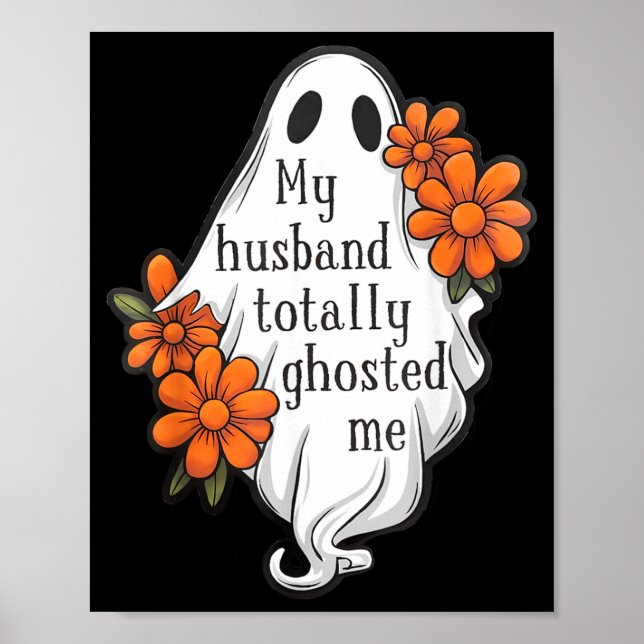 Poster Marido Fantasmou Fantasia Divertida de Halloween A (Frente)