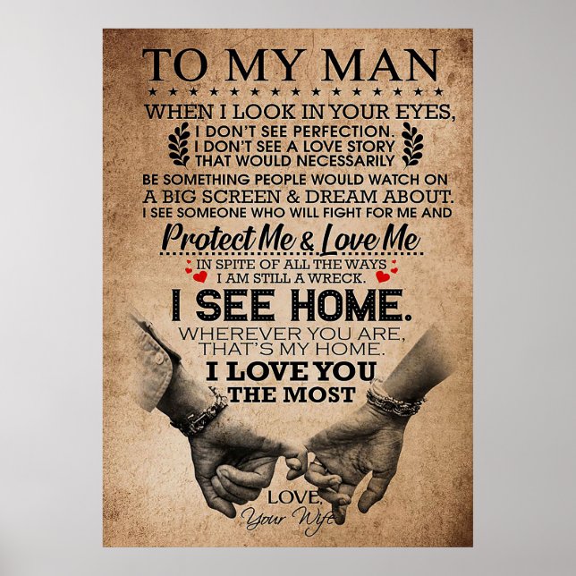 Poster Marido Me Proteja E Me Ame (Frente)