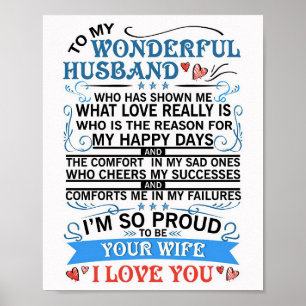 Poster Marido Para Meu Maravilhoso Marido