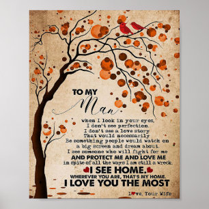 Poster Marido Para Meu Marido Eu Vejo Em Casa