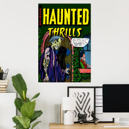Poster Marido Zumbi Assombrado Horrível Quadrinhos Vintag